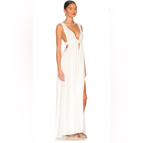 Indah Anjeli Empire Maxi Dress - opal white - XS - Picture 2 of 7